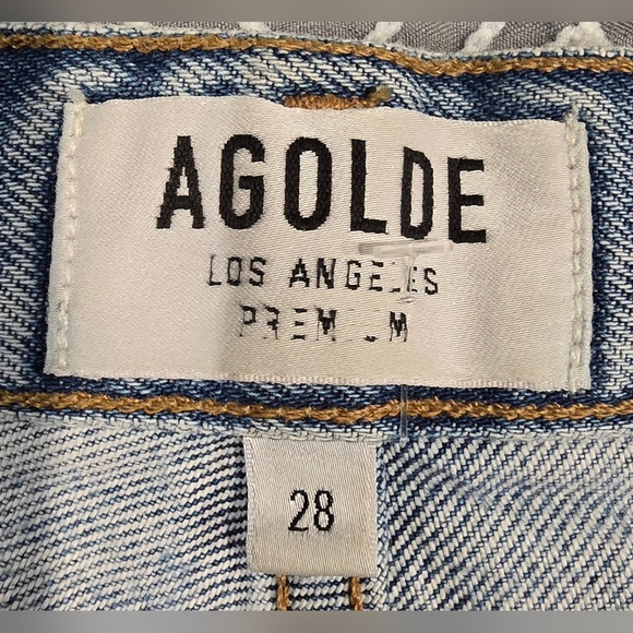 Agolde Riley High Rise Straight Leg Cropped Jeans Size 28 - Picture 7 of 8